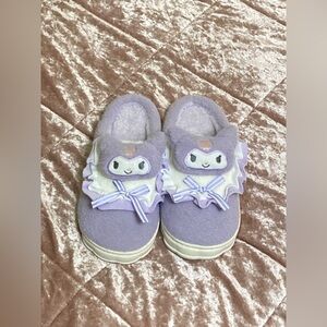 Kuromi Fuzzy Plush Slippers | Unisex Shoes